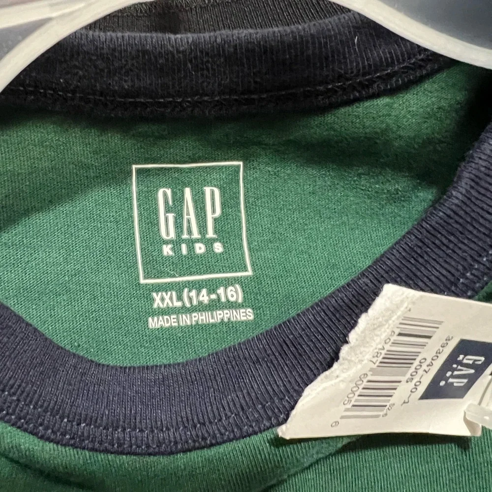 GAP Kids XXL (14-16) Green Logo T-Shirt